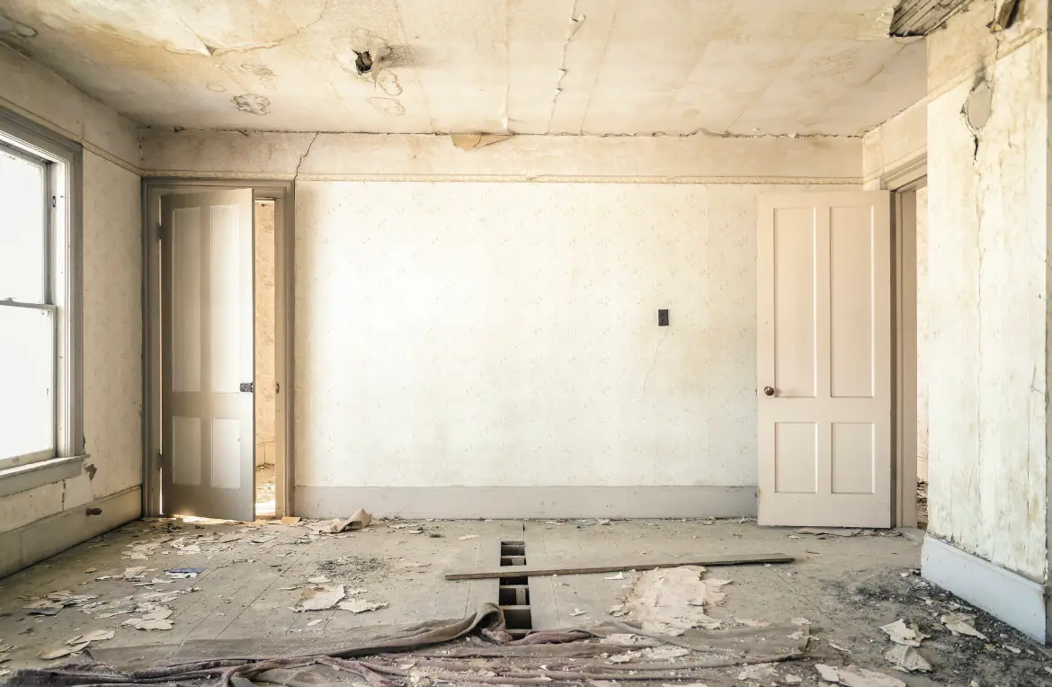 Waste disposal crew managing a cleanout project in Prospect Park